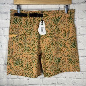 prAna NEW Prana Rock Shock Swim Boardshort 31” Swimwear Aura Glow Fronds